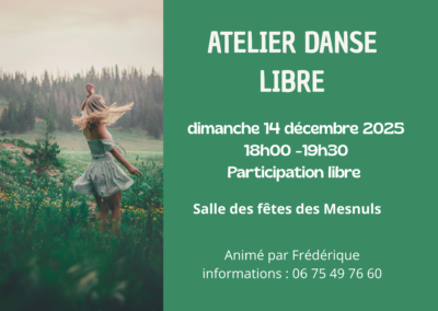Atelier danse libre – décembre 2025